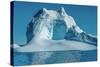 Huge Stranded Icebergs at the Mouth of the Icejord Near Ilulissat at Midnight, Greenland-Luis Leamus-Stretched Canvas