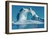 Huge Stranded Icebergs at the Mouth of the Icejord Near Ilulissat at Midnight, Greenland-Luis Leamus-Framed Photographic Print