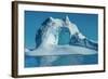 Huge Stranded Icebergs at the Mouth of the Icejord Near Ilulissat at Midnight, Greenland-Luis Leamus-Framed Photographic Print