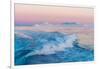 Huge Stranded Icebergs at the Mouth of the Icejord Near Ilulissat at Midnight, Greenland-Luis Leamus-Framed Photographic Print