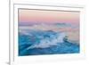 Huge Stranded Icebergs at the Mouth of the Icejord Near Ilulissat at Midnight, Greenland-Luis Leamus-Framed Photographic Print