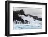 Huge Surf at the Olivine Pools on the Northwest Coast of West Maui-Michael Nolan-Framed Photographic Print