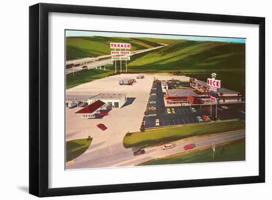 Huge Texaco Service Plaza-null-Framed Art Print