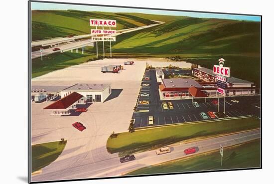 Huge Texaco Service Plaza-null-Mounted Art Print