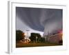 Huge Tornado Funnel Cloud Touches Down in Orchard, Iowa,-null-Framed Photographic Print