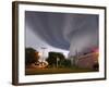 Huge Tornado Funnel Cloud Touches Down in Orchard, Iowa,-null-Framed Photographic Print