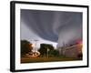 Huge Tornado Funnel Cloud Touches Down in Orchard, Iowa,-null-Framed Photographic Print