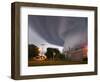 Huge Tornado Funnel Cloud Touches Down in Orchard, Iowa,-null-Framed Photographic Print