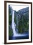 Huge Waterfall in Milford Sound, Fiordland National Park, South Island, New Zealand, Pacific-Michael Runkel-Framed Photographic Print