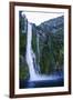 Huge Waterfall in Milford Sound, Fiordland National Park, South Island, New Zealand, Pacific-Michael Runkel-Framed Photographic Print