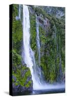 Huge Waterfall in Milford Sound-Michael-Stretched Canvas