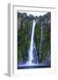 Huge Waterfall in Milford Sound-Michael-Framed Photographic Print