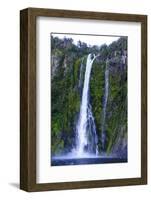 Huge Waterfall in Milford Sound-Michael-Framed Photographic Print