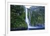 Huge Waterfall in the Milford Sound-Michael-Framed Photographic Print