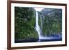Huge Waterfall in the Milford Sound-Michael-Framed Photographic Print