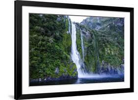 Huge Waterfall in the Milford Sound-Michael-Framed Photographic Print