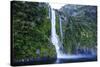 Huge Waterfall in the Milford Sound-Michael-Stretched Canvas