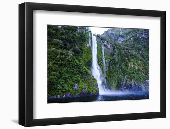 Huge Waterfall in the Milford Sound-Michael-Framed Photographic Print