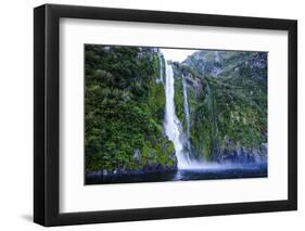 Huge Waterfall in the Milford Sound-Michael-Framed Photographic Print