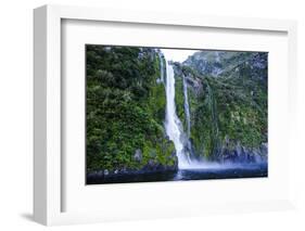 Huge Waterfall in the Milford Sound-Michael-Framed Photographic Print