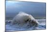 Huge Waves Crash Against a Stone Jetty at Criccieth, Gwynedd, Wales, United Kingdom, Europe-Graham Lawrence-Mounted Photographic Print