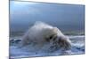 Huge Waves Crash Against a Stone Jetty at Criccieth, Gwynedd, Wales, United Kingdom, Europe-Graham Lawrence-Mounted Photographic Print