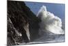 Huge Waves Crash Against Cliffs at Criccieth, Gwynedd, Wales, United Kingdom, Europe-Graham Lawrence-Mounted Photographic Print