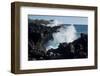 Huge waves crashing against lava rocks on coast of Big Island, Hawaii-Gayle Harper-Framed Photographic Print