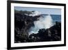 Huge waves crashing against lava rocks on coast of Big Island, Hawaii-Gayle Harper-Framed Photographic Print