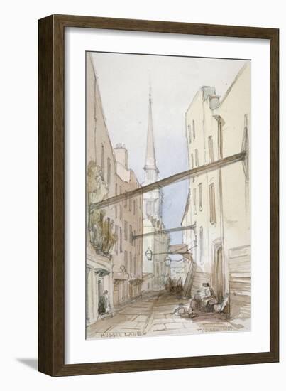 Huggin Lane, City of London, 1851-Thomas Colman Dibdin-Framed Giclee Print