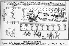 Billingsgate, London, 1598 (1904)-Hugh Alley-Framed Giclee Print