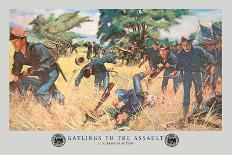 Gatlings to the Assault-Hugh Charles Mcbarron Jr.-Framed Art Print