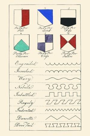 Partition Lines for Shields of Heraldry