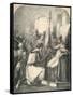 Hugh De Vermandois Receiving a Consecrated Banner from Pope Urban, 1869-null-Framed Stretched Canvas