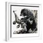 Hugh Glass Being Savaged by a Bear, 1978-Severino Baraldi-Framed Giclee Print