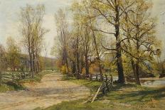 The Country Lane-Hugh Jones-Stretched Canvas