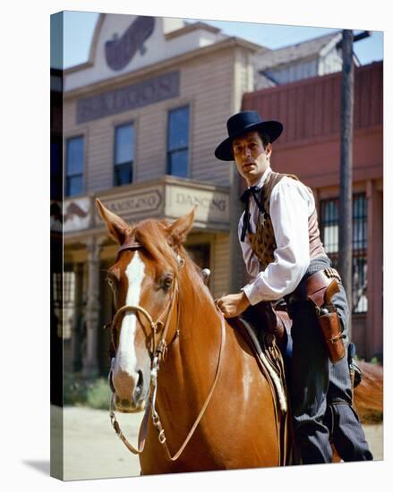 Hugh O'Brian, The Life and Legend of Wyatt Earp (1955)-null-Stretched Canvas