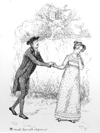 So Much Love and Eloquence', Illustration from 'Pride and Prejudice' by Jane Austen, Edition…