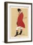 Hughie a Huntsman in Traditional Attire Smokes a Large Cigar-null-Framed Art Print