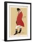 Hughie a Huntsman in Traditional Attire Smokes a Large Cigar-null-Framed Art Print