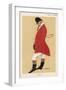 Hughie a Huntsman in Traditional Attire Smokes a Large Cigar-null-Framed Art Print