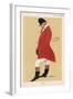 Hughie a Huntsman in Traditional Attire Smokes a Large Cigar-null-Framed Art Print