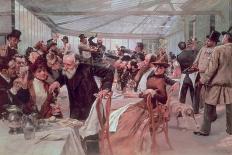 Scandinavian Artist's Luncheon at Cafe Ledoyen on Varnishing Day, 1886-Hugo Birger-Mounted Giclee Print