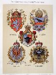 Coat of Arms of the Austro-Hungarian Empire, Imperial Austrian Court Engraved by R. M. Rohrer-Hugo Gerard Strohl-Mounted Giclee Print