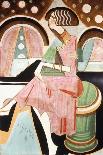 Woman Reading; Femme Lisant, 1926 (Gouache on Paper)-Hugo Scheiber-Giclee Print