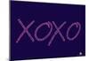 Hugs and Kisses Purple Text Poster-null-Mounted Poster