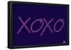 Hugs and Kisses Purple Text Poster-null-Framed Poster