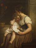 Une mendiante-Hugues Merle-Framed Stretched Canvas