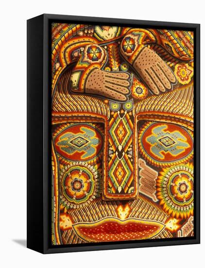 Huichol Indian Crafts Beadwork, Cabo San Lucas, Baja California Sur, Mexico-Walter Bibikow-Framed Stretched Canvas