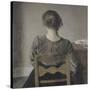 "Huile" (repos)-Vilhelm Hammershoi-Stretched Canvas